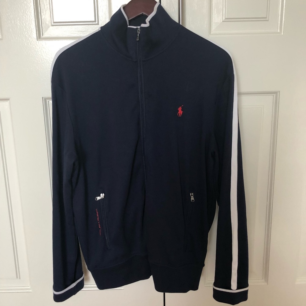 Polo Ralph Lauren Classic Sweat Jacket Navy White